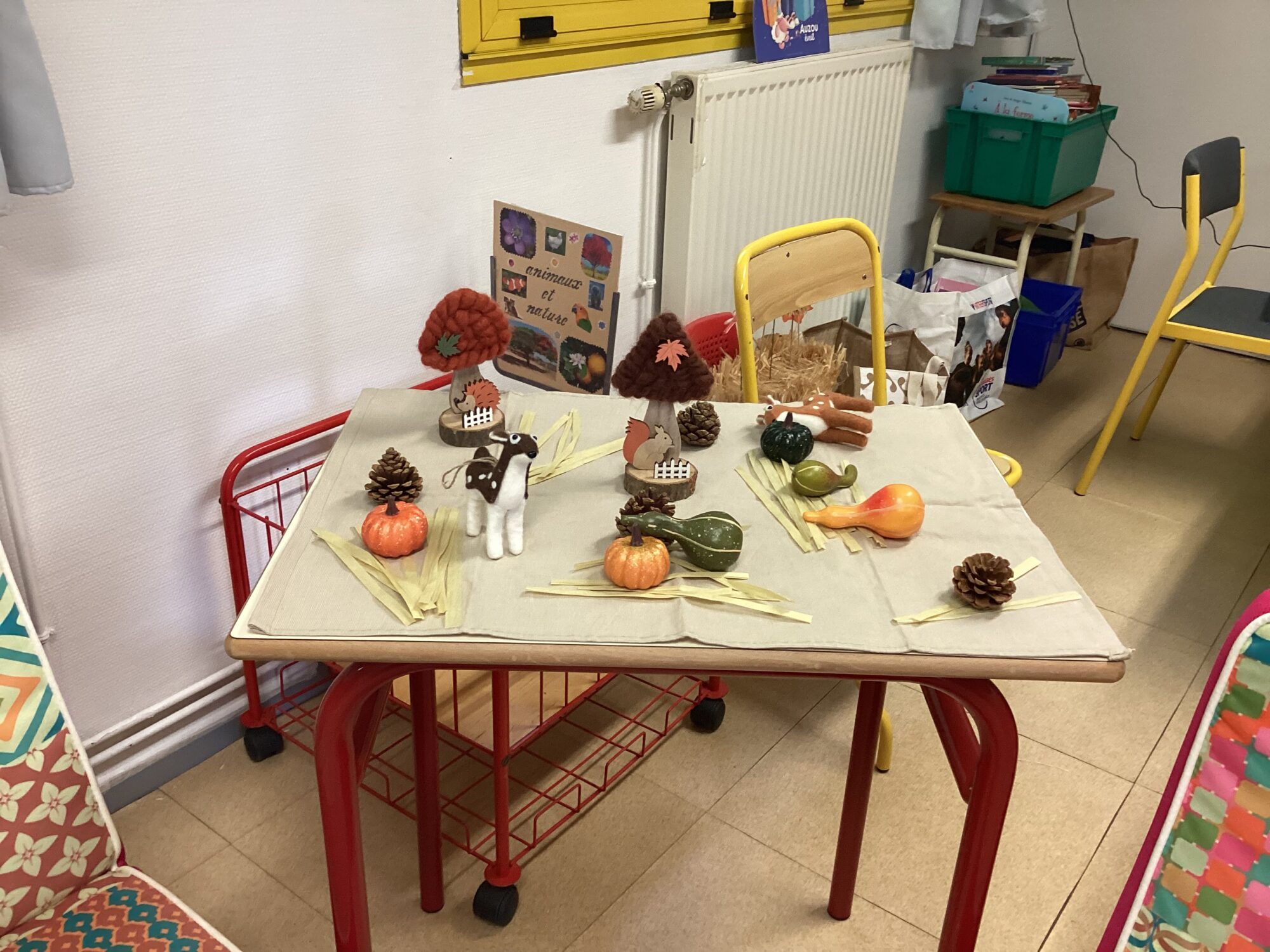 La décoration de la bibliothèque de la maternelle